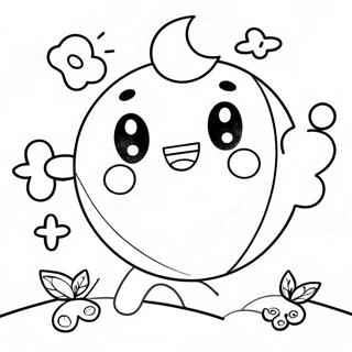 Cute Number 4 With Smiley Face Coloring Page 70204-56271