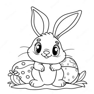 Vintage Easter Bunny Coloring Page 71403-57217