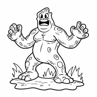 Fiery Lava Monster In Action Coloring Page 71904-57624