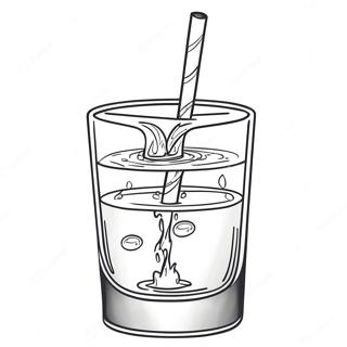 Drinking Water Glass Coloring Page 72222-57869