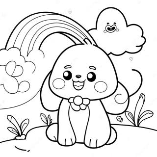 Blue Rainbow Friends Coloring Pages