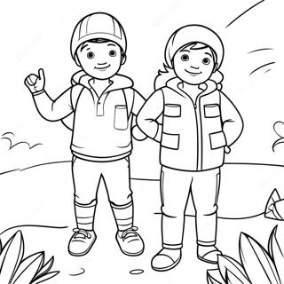 Adventurous Cousins Coloring Page 72963-58453