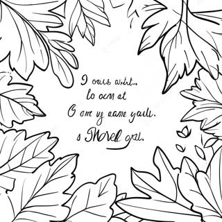 Autumn Leaves And Bible Verses Coloring Page 7297-6028