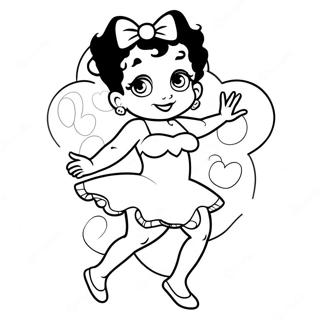 Betty Boop Classic Pose Coloring Page 731-583