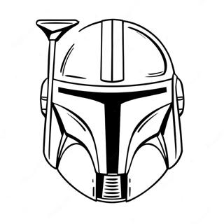 Fearsome Mandalorian Helmet Coloring Page 73293-58717