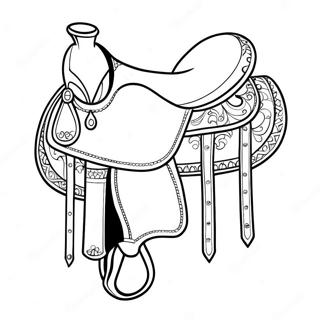 Horse Saddle Coloring Page 73812-59136