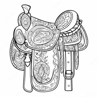 Decorative Horse Saddle Coloring Page 73813-59142