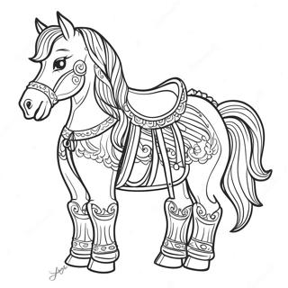 Decorative Horse Saddle Coloring Page 73813-59143