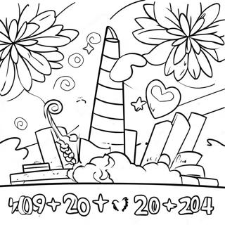 New Year 2024 Coloring Pages