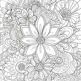 Detailed Floral Intricate Coloring Page 742-595