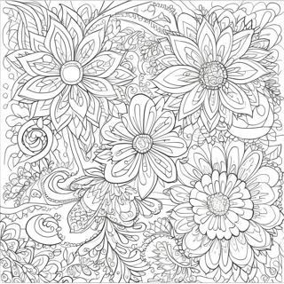 Detailed Floral Intricate Coloring Page 742-596