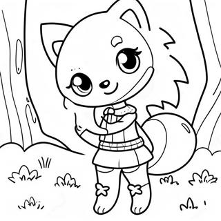 Wolf Anime Girl Coloring Pages