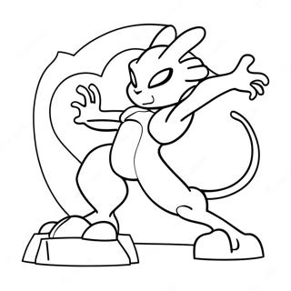 Mewtwo In Battle Pose Coloring Page 772-620