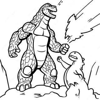 Godzilla Vs Kong Epic Battle Coloring Page 7796-6415