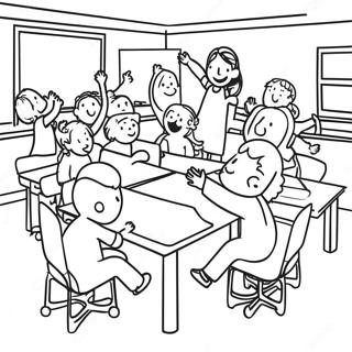 Fun Last Day Of School Classroom Coloring Page 7927-6525