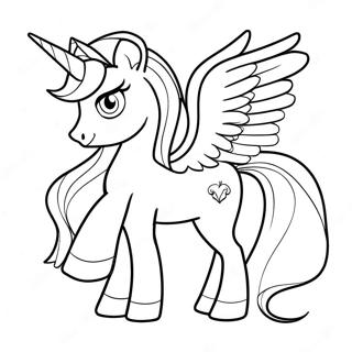 Sparkling Princess Celestia Coloring Page 7957-6544