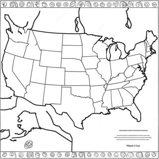 Usa Map Coloring Page 8016-6592