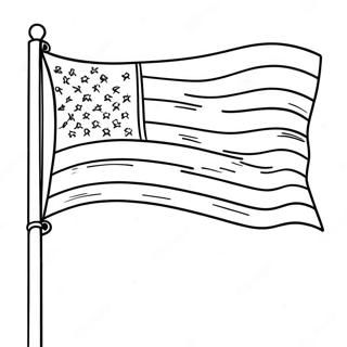 Colorful American Flag Coloring Page 8087-6649