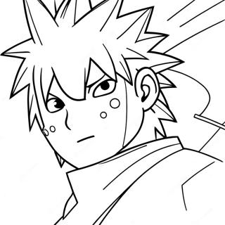 Sasuke Uchiha In Action Coloring Page 82-70