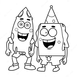 Spongebob And Patrick Coloring Page 911-728