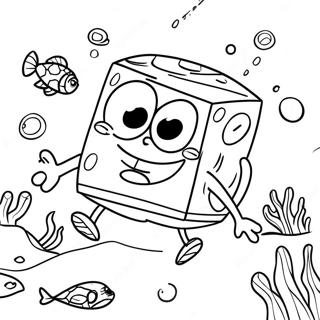 Spongebob Squarepants Underwater Adventure Coloring Page 912-723