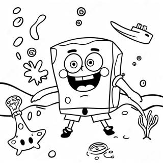 Spongebob Squarepants Underwater Adventure Coloring Page 912-724