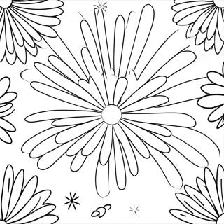 Colorful Fireworks Display Coloring Page 9187-7510