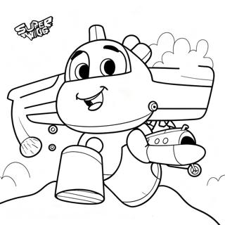 Super Wings Coloring Page 9486-7744